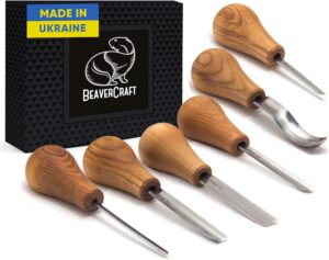Beavercraft carving chisel set